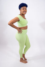 Fashionista Yogi "Missy" One Sleeve Asymmetric Sports bra/top(Bright Green)
