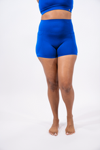 Fashionista Yogi "Jessica"  High Rise Yoga Short with pockets(Bold Blue)