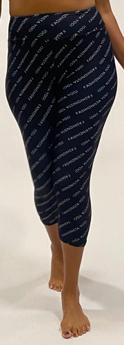 All-over logo printed Yoga Capri Leggings