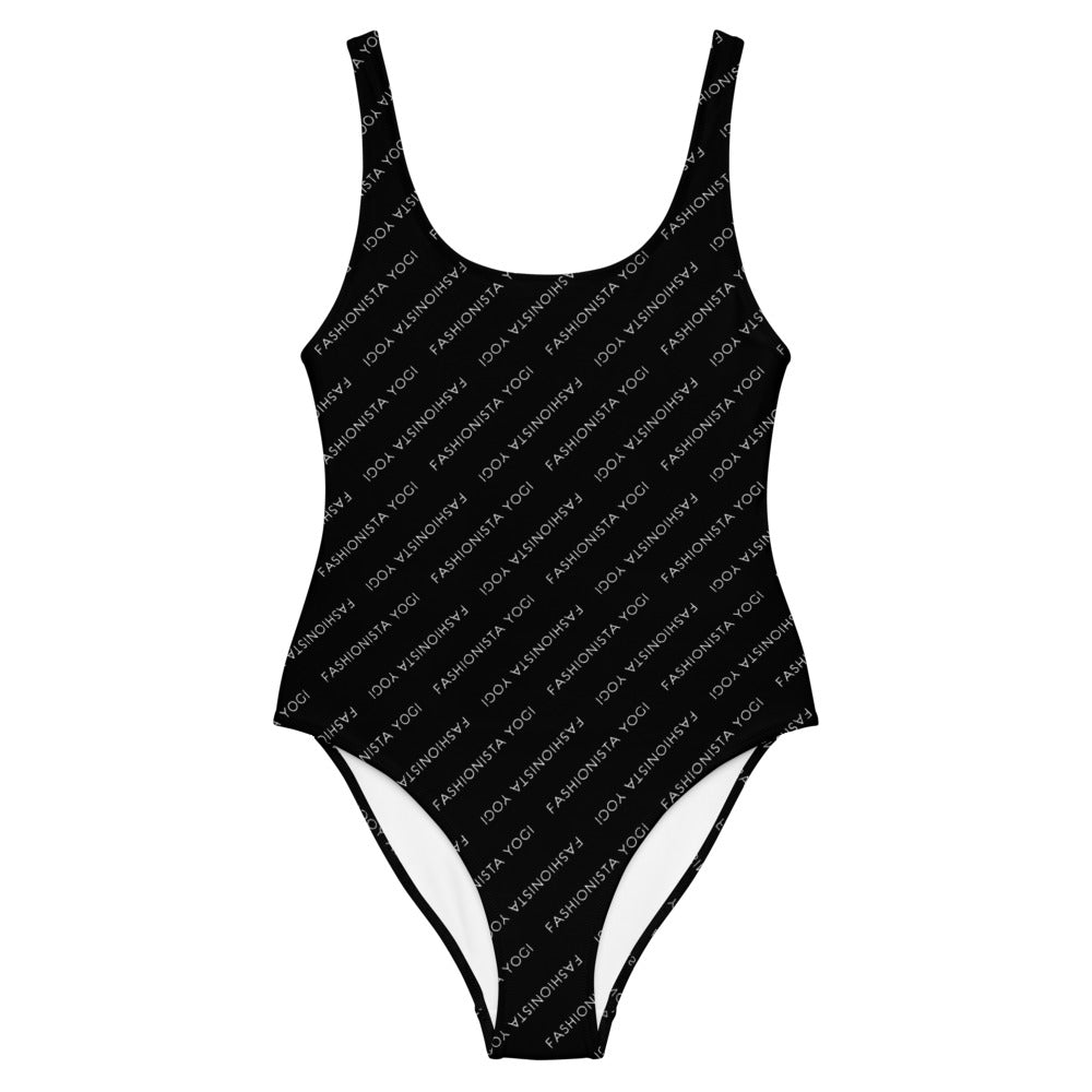 One-Piece Logo All-Over Print Swimsuit