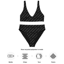 All-over logo print Recycled high-waisted bikini