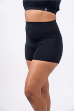 Fashionista Yogi "Jessica"  High Rise Yoga Short with pockets(Black)